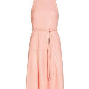 Alice + Olivia Leandra Braided Belt Vegan Leather Midi Dress - Size 2